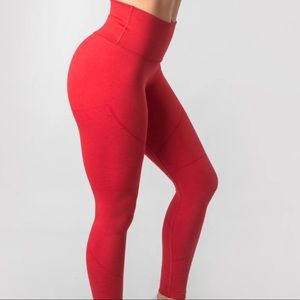 Alphalete Revival R6 Leggings - Red - XS